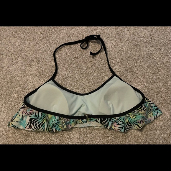 Xhilaration Leaf Print Flutter Bikini Top Size Large - Picture 5 of 6